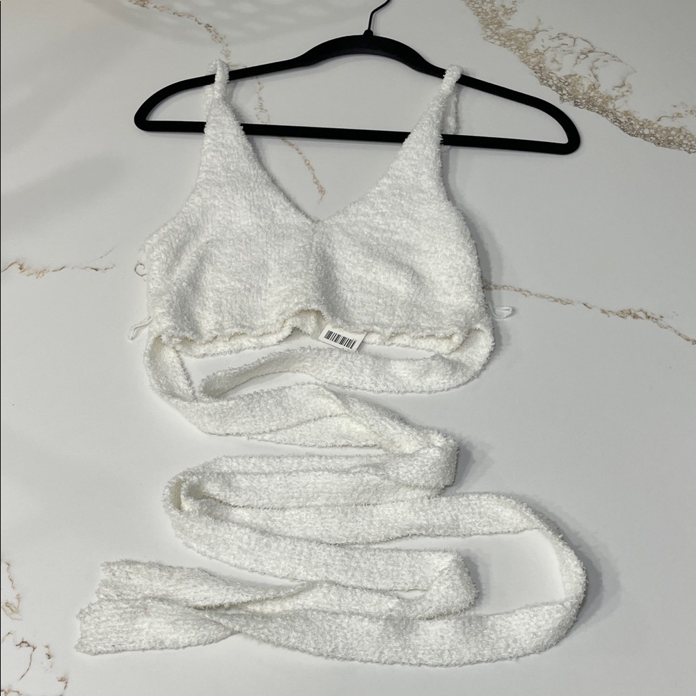NWT Urban Outfitters Out From Under Nico Wrap Sweater Tank in White | M